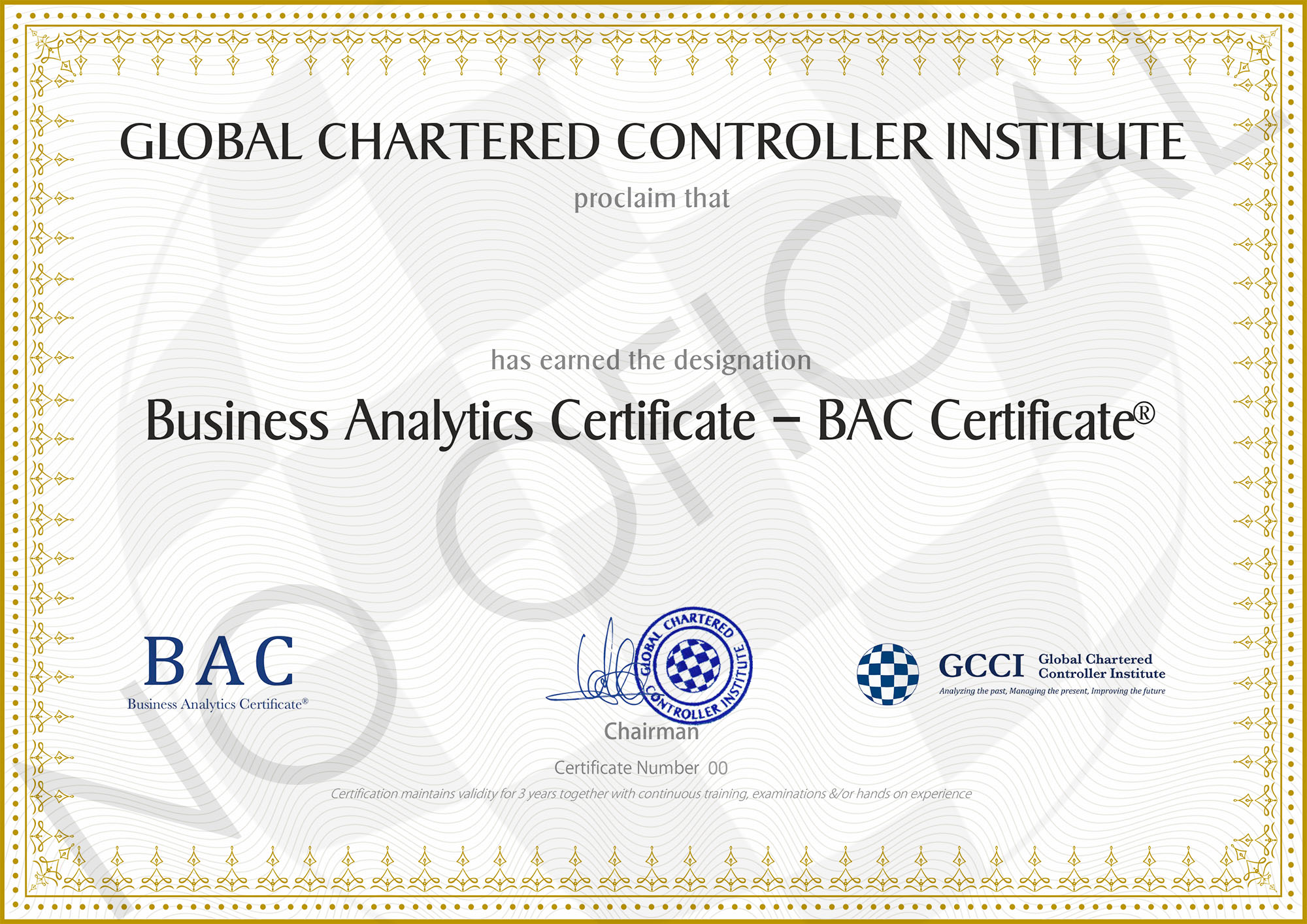 Business Analytics Certificate - BAC