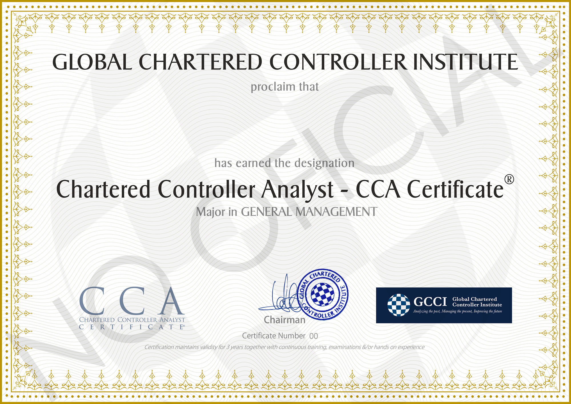 Chartered Controller Analyst CCA
